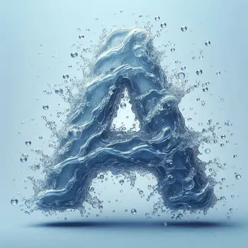 Water Effect Letter A-3