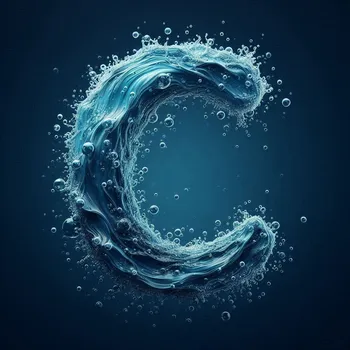 Water Effect Letter C-2