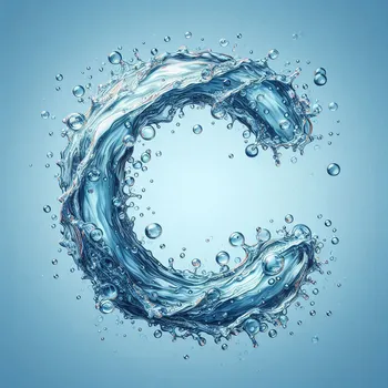 Water Effect Letter C-4