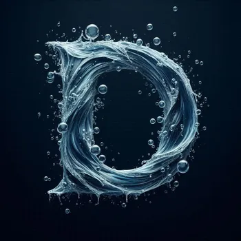 Water Effect Letter D-1