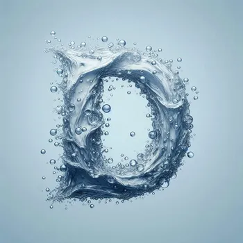 Water Effect Letter D-2