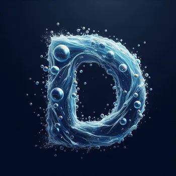 Water Effect Letter D-3