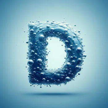 Water Effect Letter D-4