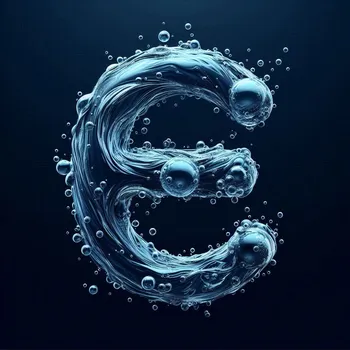 Water Effect Letter E-2