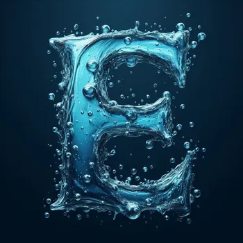 Water Effect Letter E-3