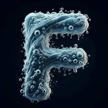 Water Effect Letter F-1