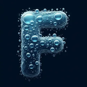 Water Effect Letter F-2