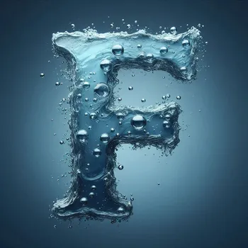 Water Effect Letter F-3