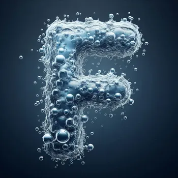 Water Effect Letter F-4