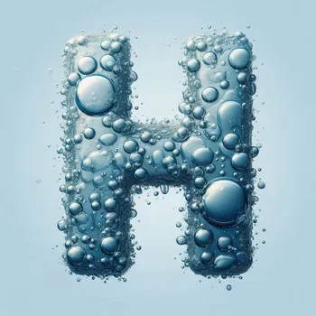 Water Effect Letter H-1