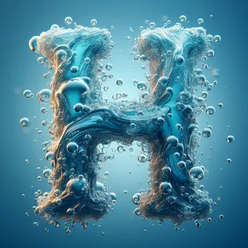 Water Effect Letter H-3