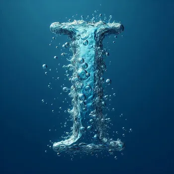 Water Effect Letter I-1