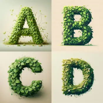 Eco Typography Letter