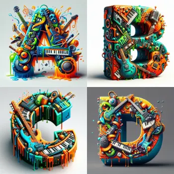 Music Graffiti Letter