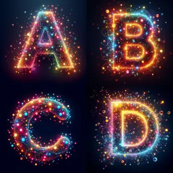 Colorful Lights Alphabets