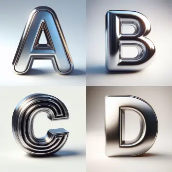 Metallic Letters