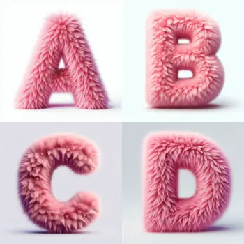 Pink Fur Letters