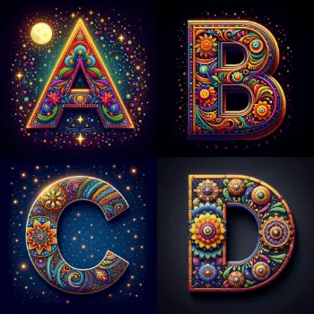 Rangoli Effect Letters