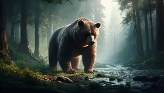 Bear-Cinematic-View-With-Jungle-Background-1