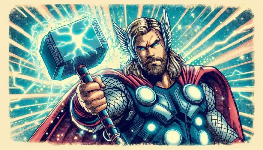 Comic-Effect-Marvel-Thor-With-Hammer-Realistic-1