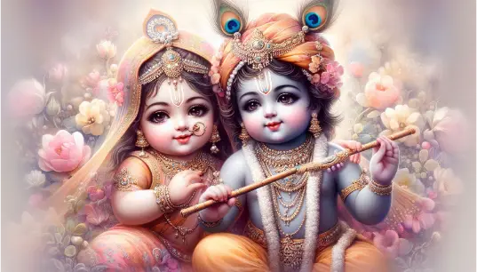 Cute-Baby-Lord-Krishna-and-Radha-1