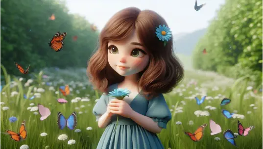 Cute-Baby-Princess-Girl-Flower-Garden-Background-1