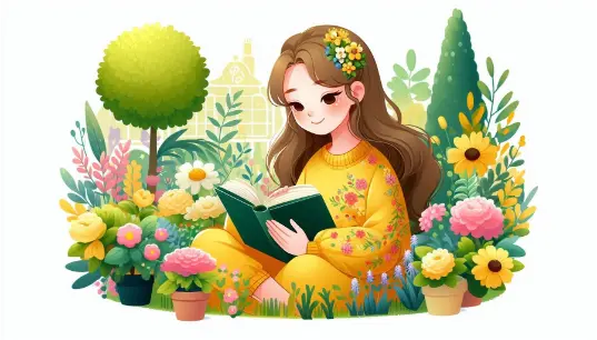 Girl-Reading-a-Book-Illustration