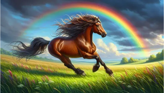 Horse-With-Rainbow-Dark-Cloud-Background-1