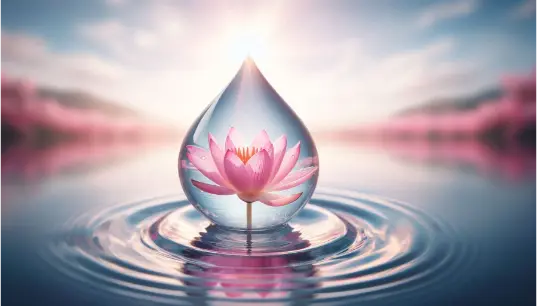 Lotus-Flower-in-River-Water-Drop