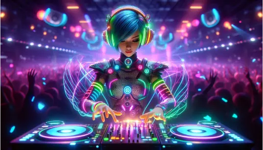 Neon-Effect-DJ-Girl-Party-1