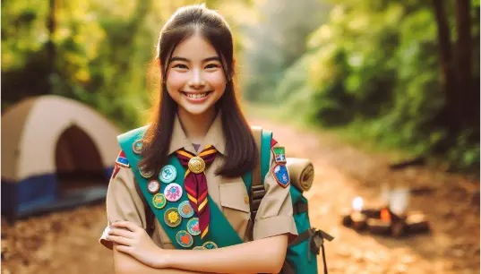 Realistic-Girl-Scouts-With-Jungle-Background-1