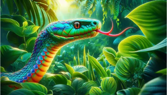 Snake-With-Forest-Background