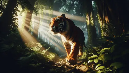 Tiger-Realistic-Cinematic-in-Jungle-Morning-Walk-1